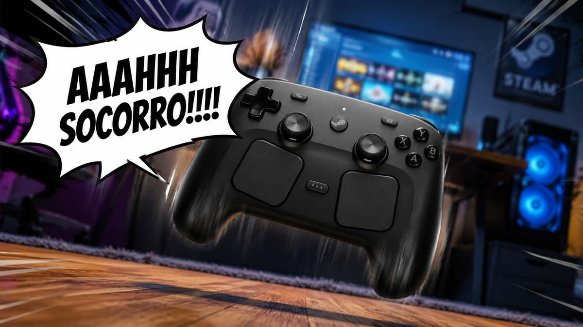 Steam Controller não tem alto falante, mas grita de desespero ao ser derrubado